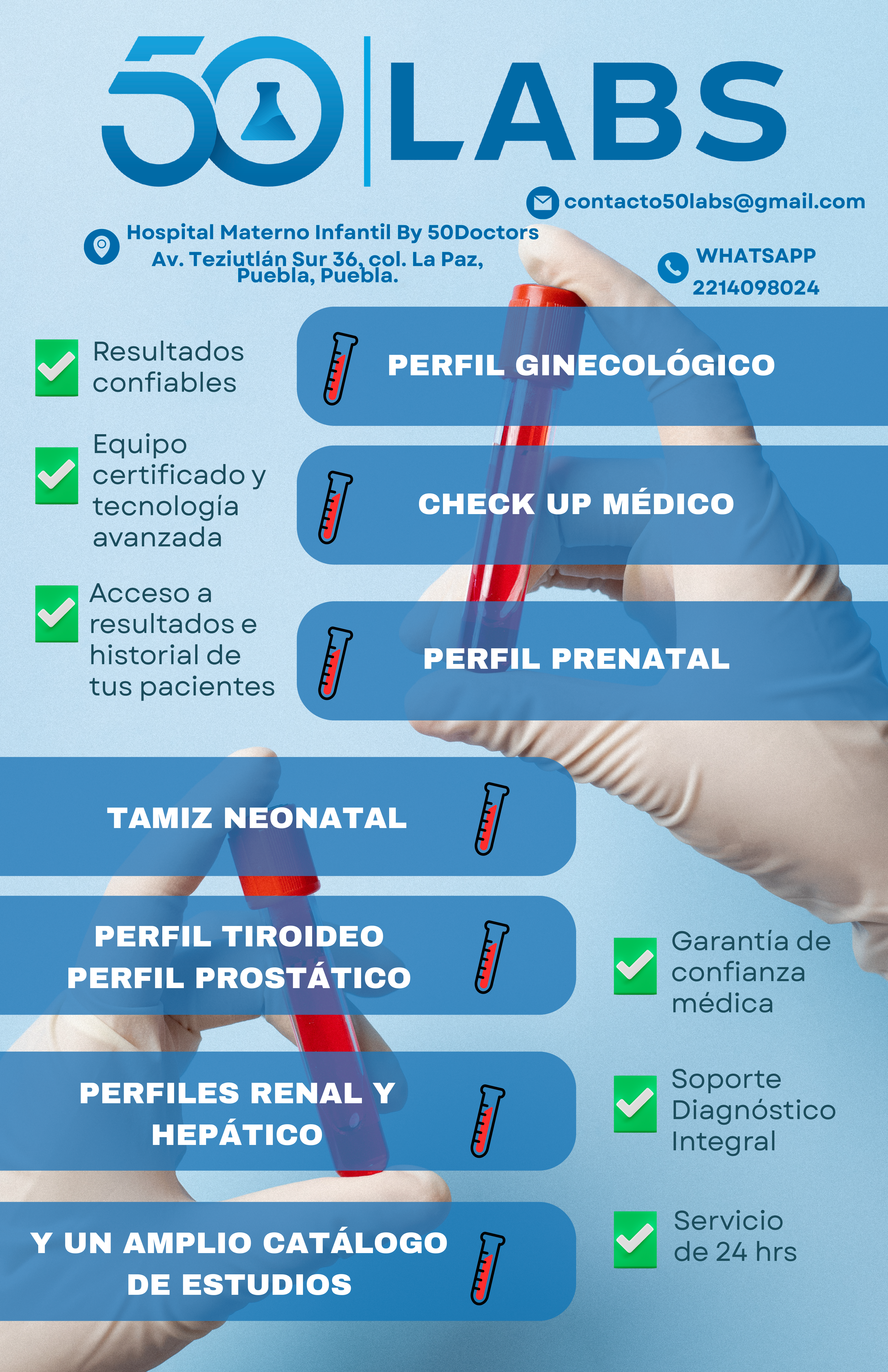 Servicios de análisis clínicos